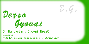 dezso gyovai business card